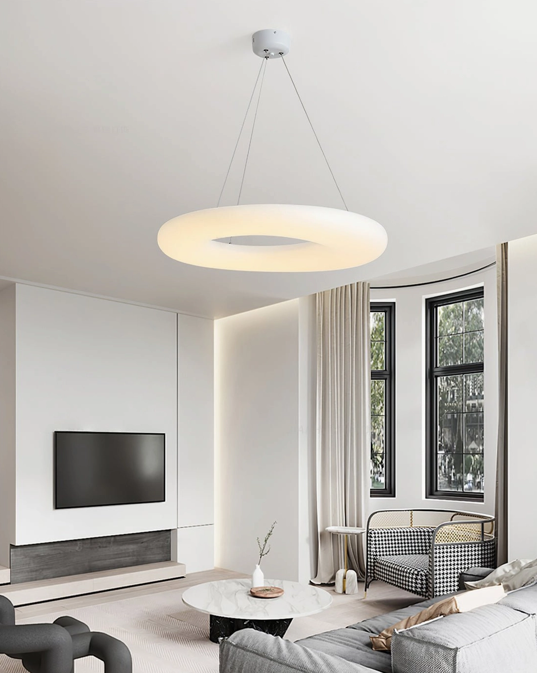 Magoo cloud-shaped pendant ceiling lamp studio product photography white background