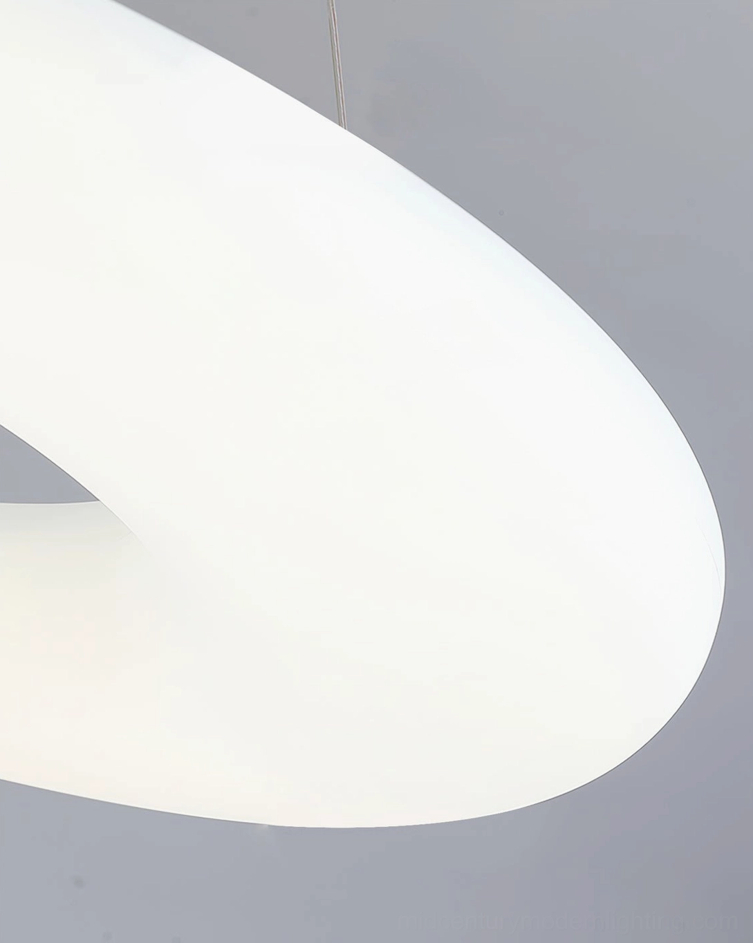 Magoo modern pendant lamp side profile view showing sculptural cloud form