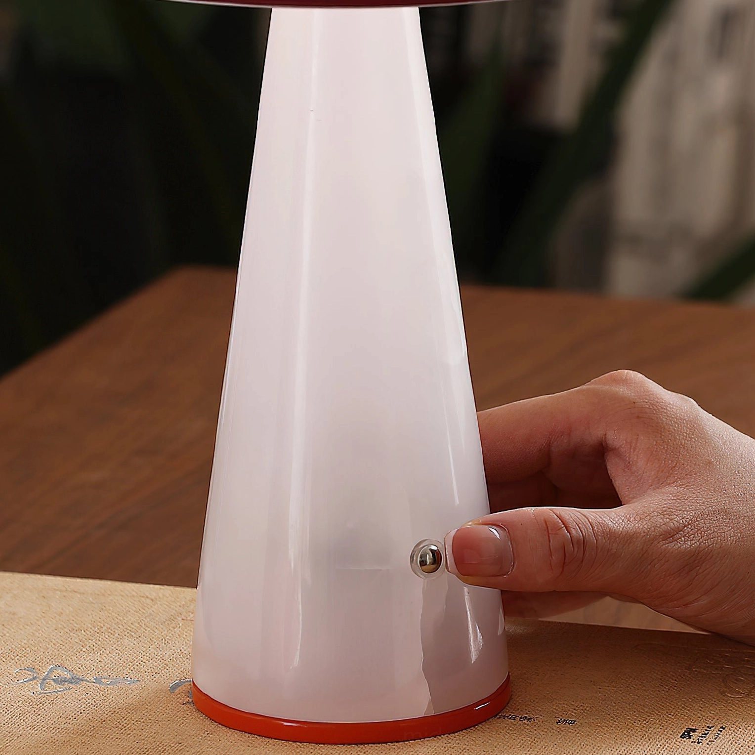 Maisie rechargeable battery table lamp with USB charging cable included for convenient cordless portable illumination