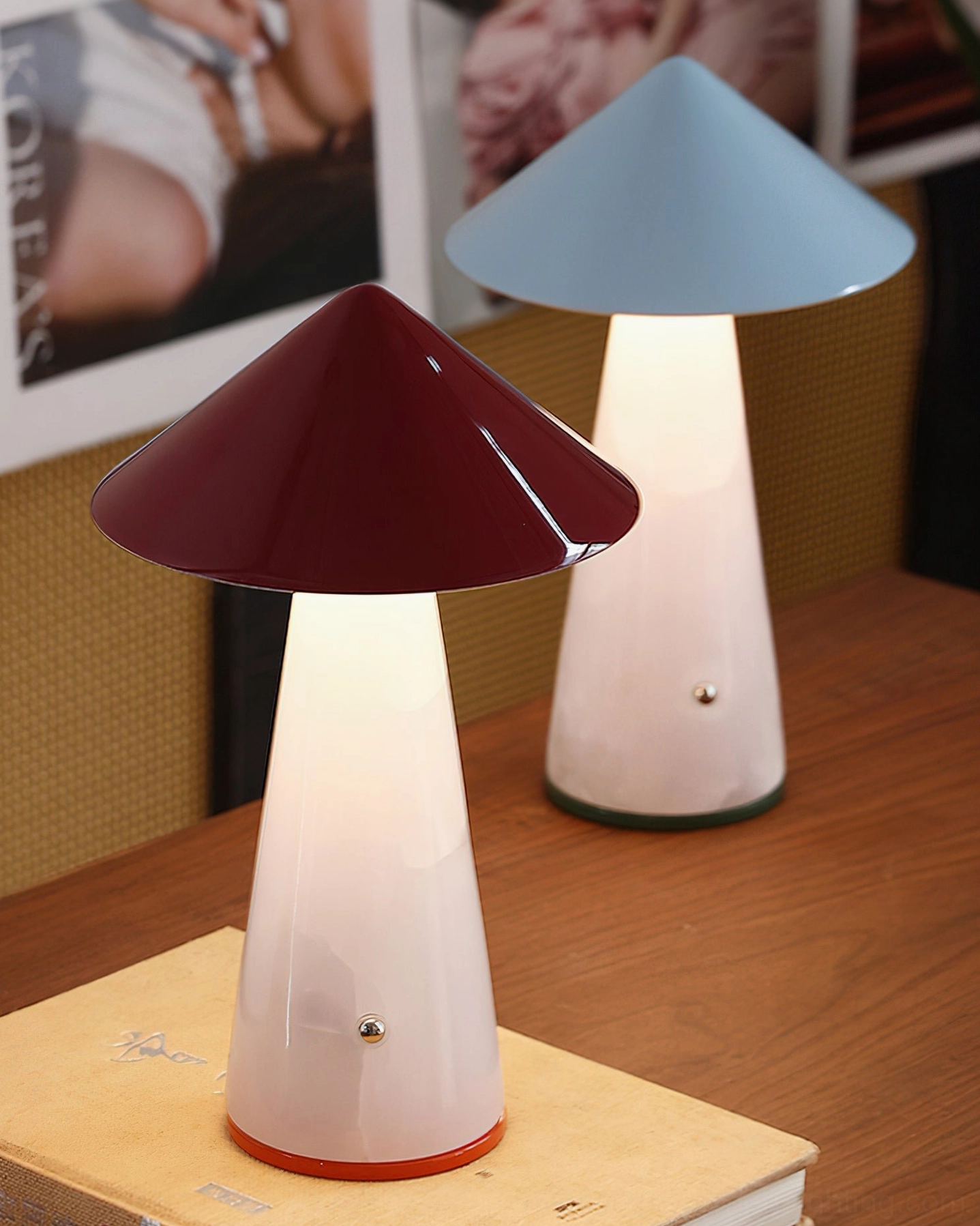 Maisie cordless LED table lamp specifications showing 2000mAh battery, 10-hour runtime, and global certification features