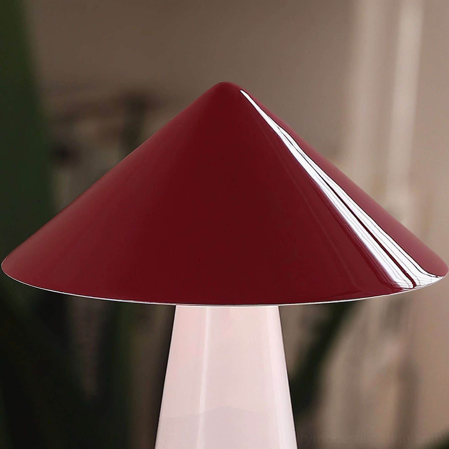 Maisie cordless table lamp color options featuring white, blue, deep red, and green finishes for various interior design styles