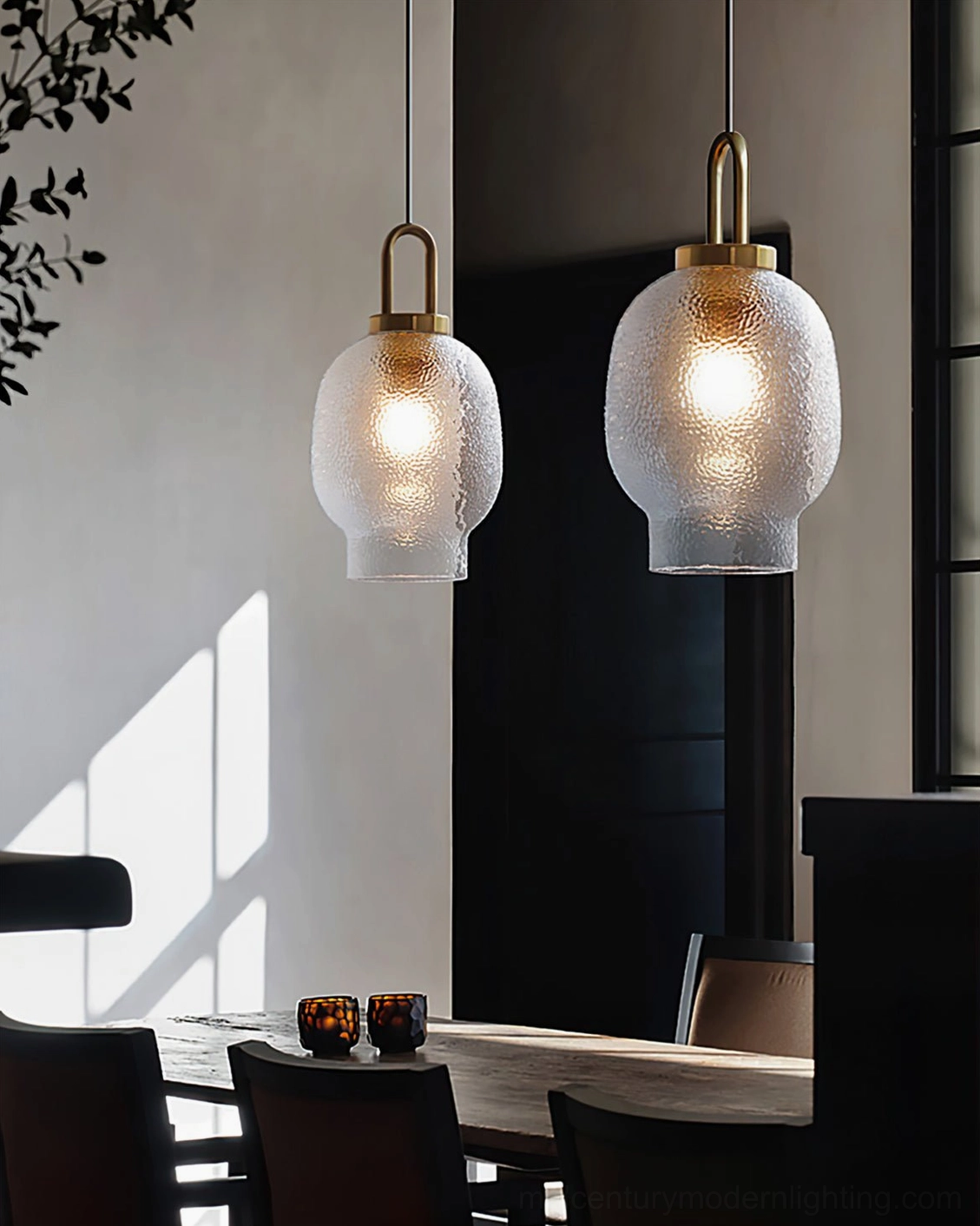 Marco pendant lamp family showing all four sizes lined up demonstrating size variation and proportion options