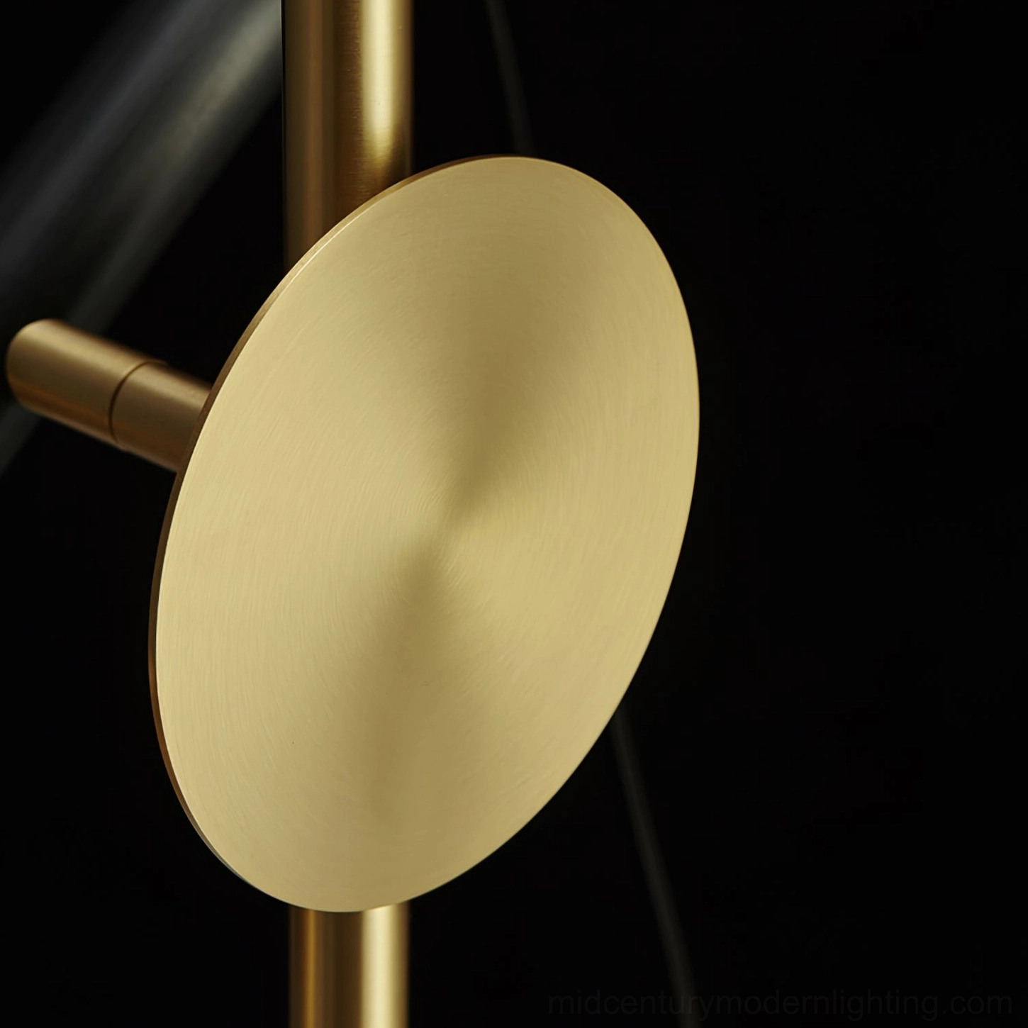 Marquina adjustable floor lamp black metal pole design, minimalist sculptural lighting fixture