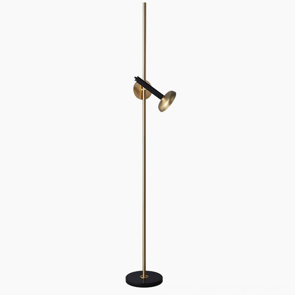 Marquina black marble floor lamp with multiple plug options, EU UK AU US compliant lighting fixture