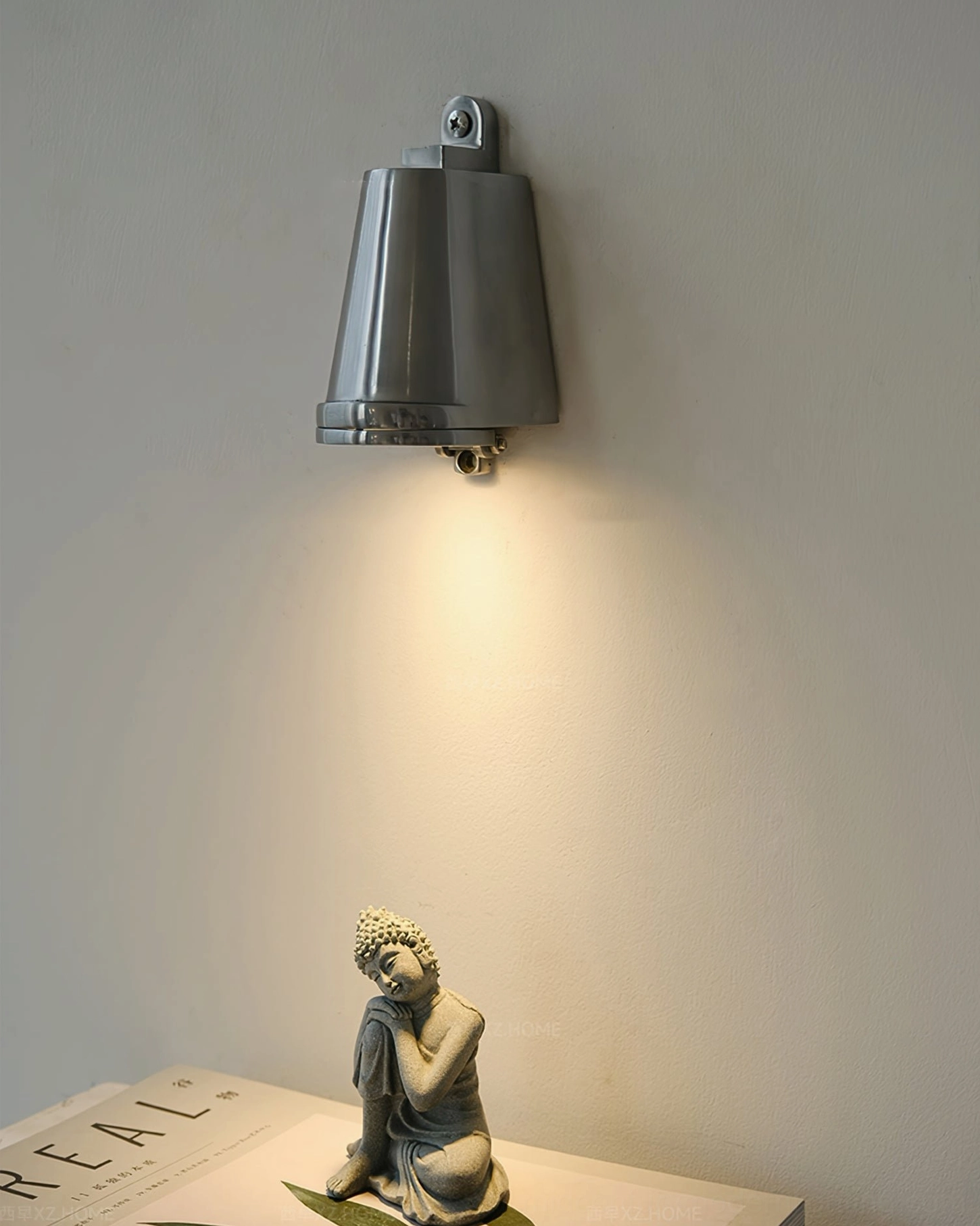 Mast polished chrome wall light modern hallway entryway accent piece