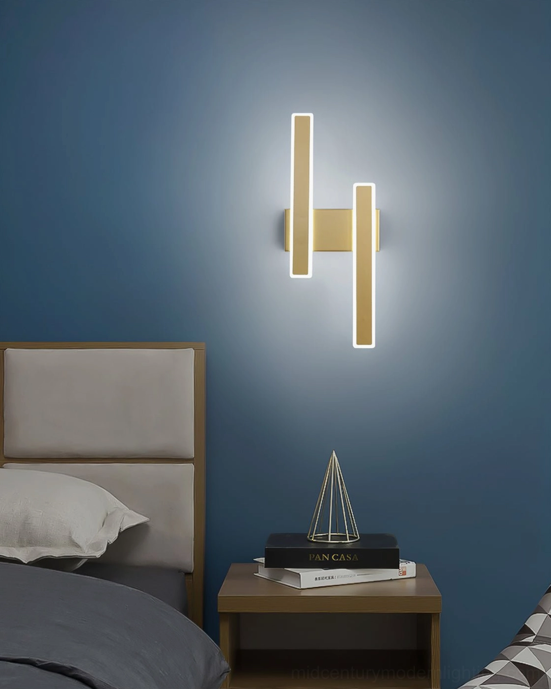 Mel geometric wall sconce architectural LED lighting - minimalist modern interior design accent