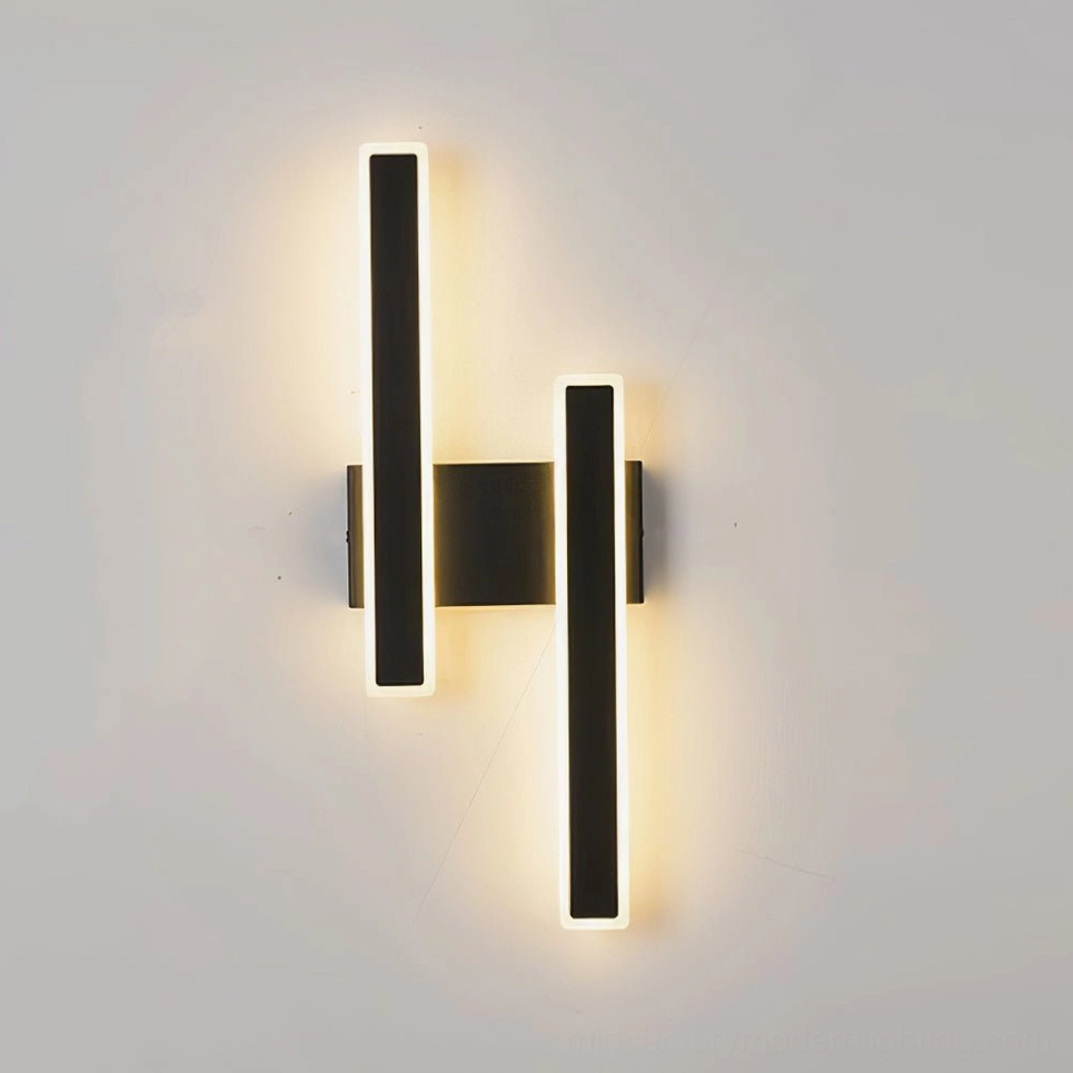 Modern Mel geometric wall sconce black matte finish - minimalist LED lighting architecture