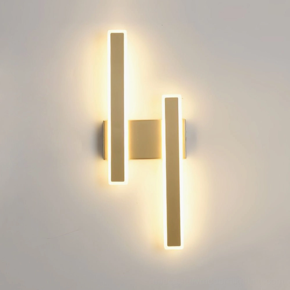 Mel LED wall sconce warm illumination - geometric modern lighting fixture showcase