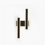 Mel modern geometric wall sconce in matte black finish - minimalist LED lighting fixture frontal view