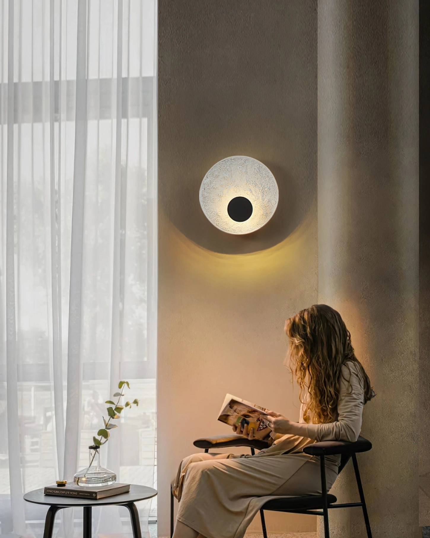 Melesa wall sconce white finish modern minimalist bedroom lighting solution contemporary design