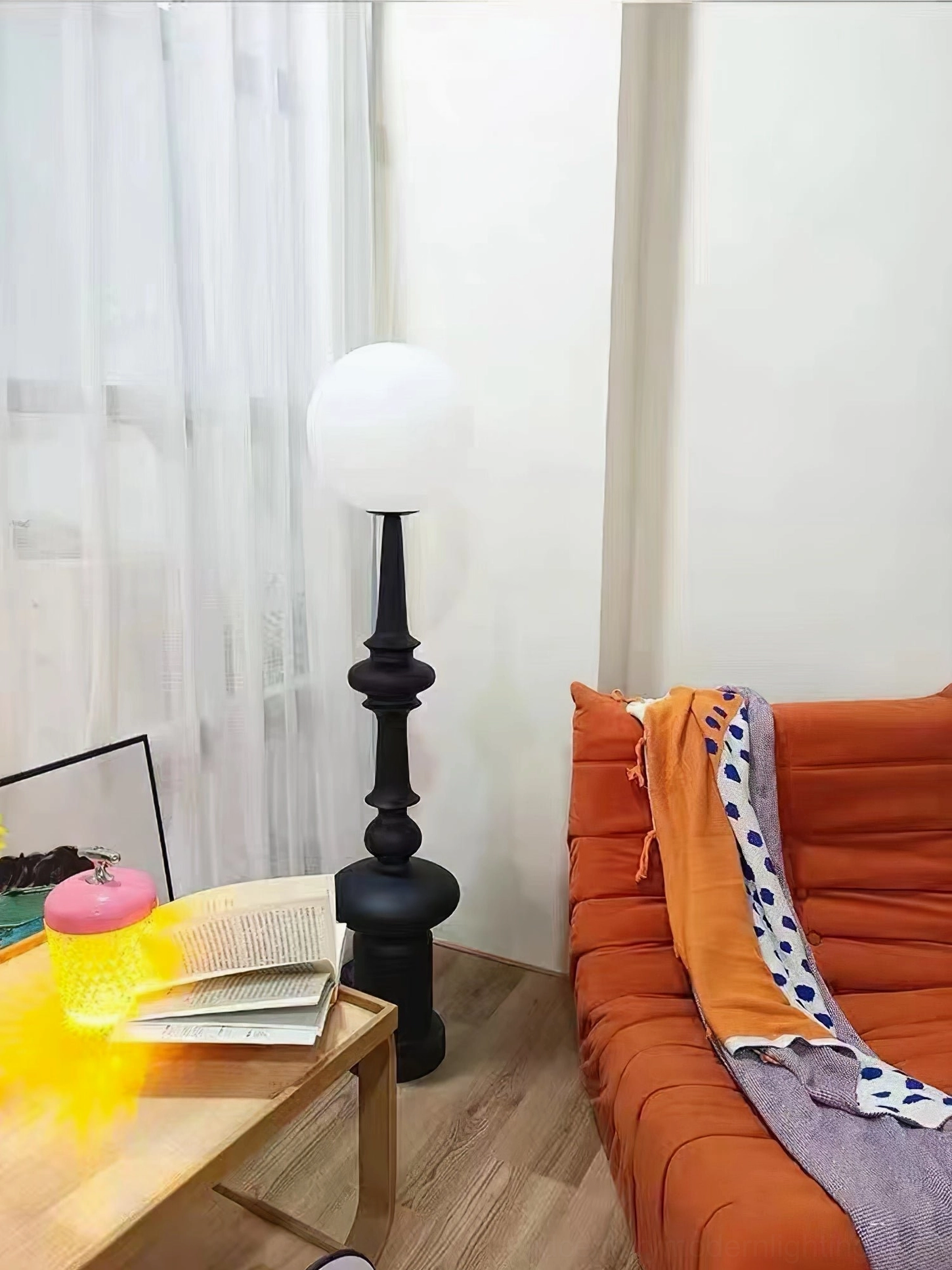 Melrose modern floor lamp compact entryway small space design solution