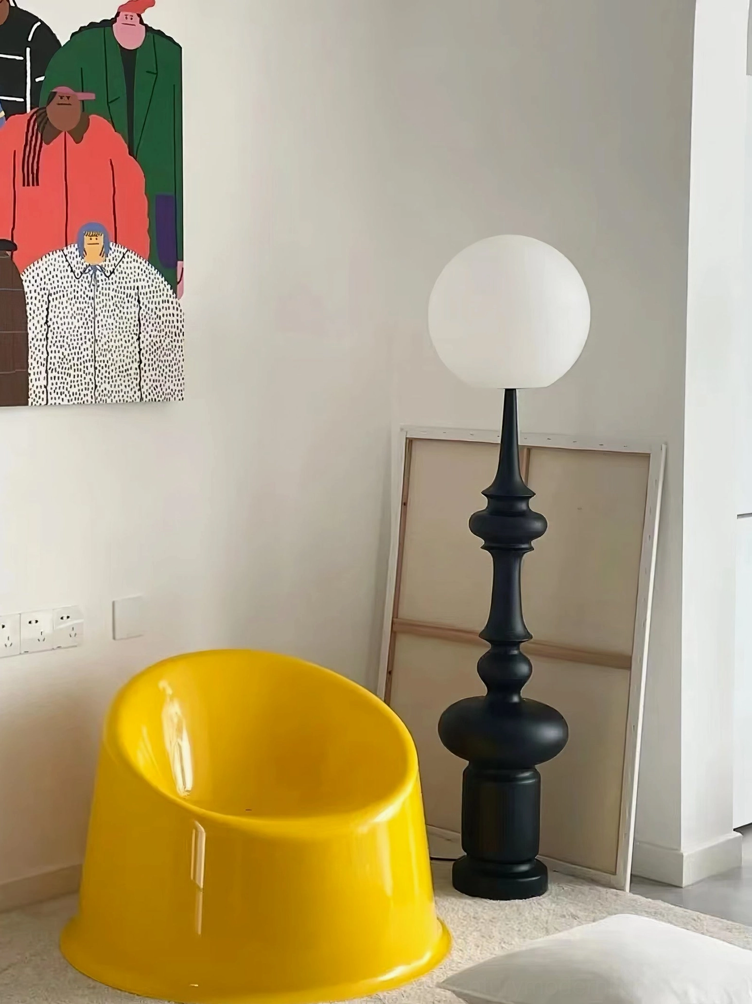 Melrose spherical floor lamp natural lighting daylight studio product photography