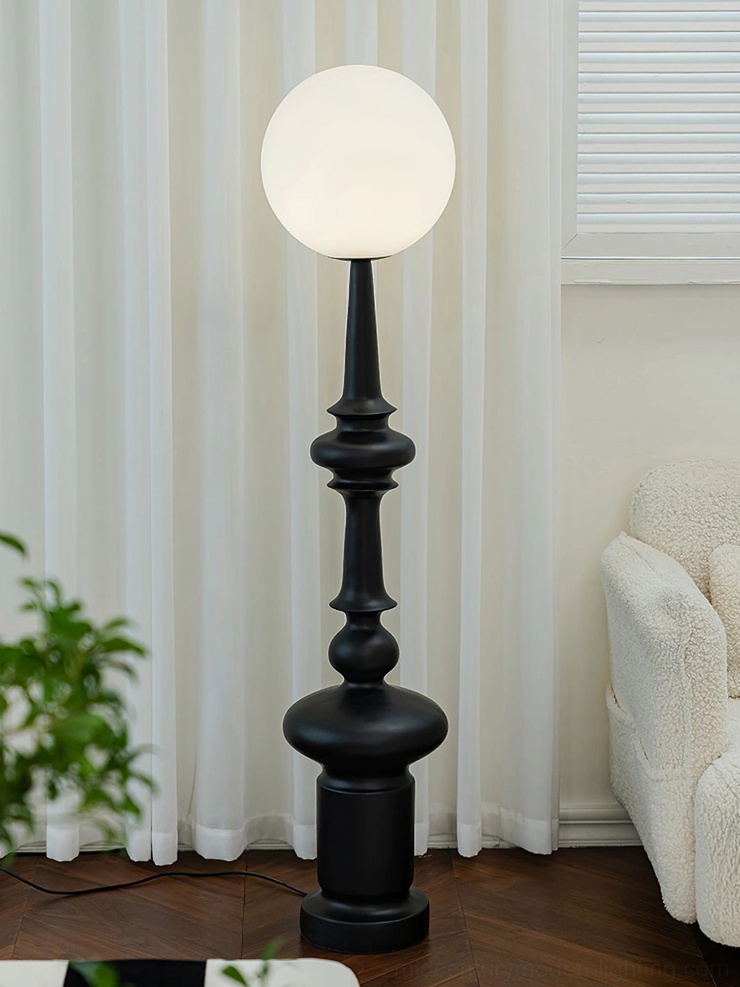 Melrose mid-century floor lamp entryway foyer statement piece welcoming design