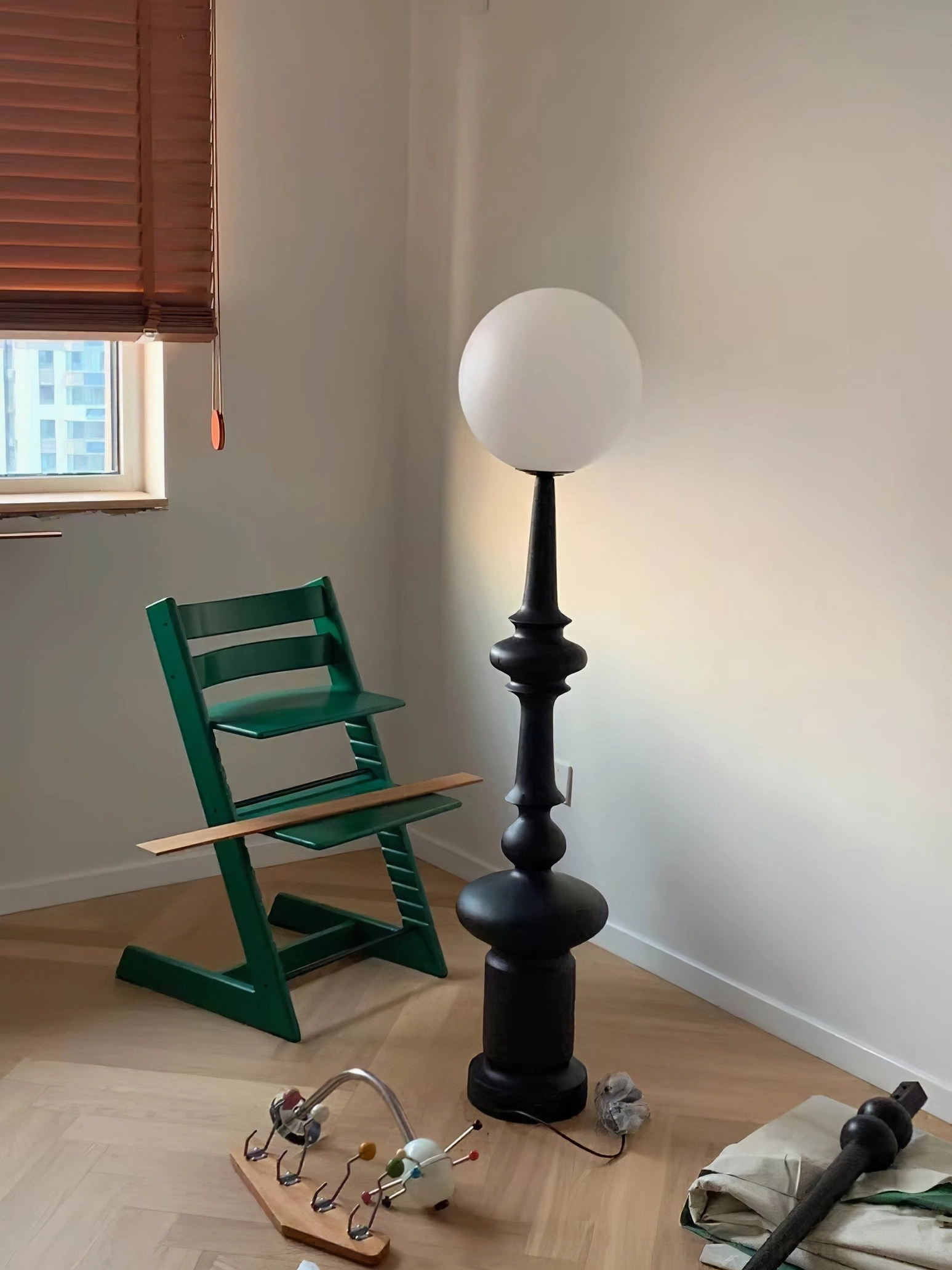 Melrose modern floor lamp touch control foot switch operation convenient