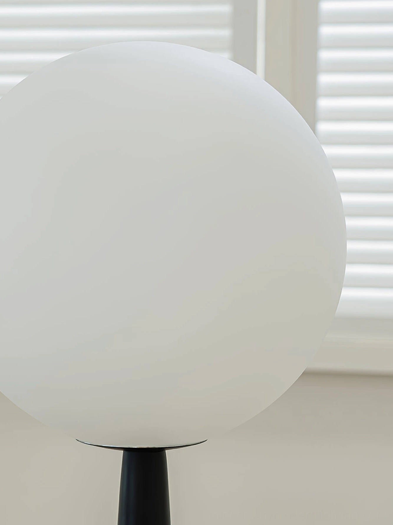Melrose spherical floor lamp layered interior lighting design ambient glow