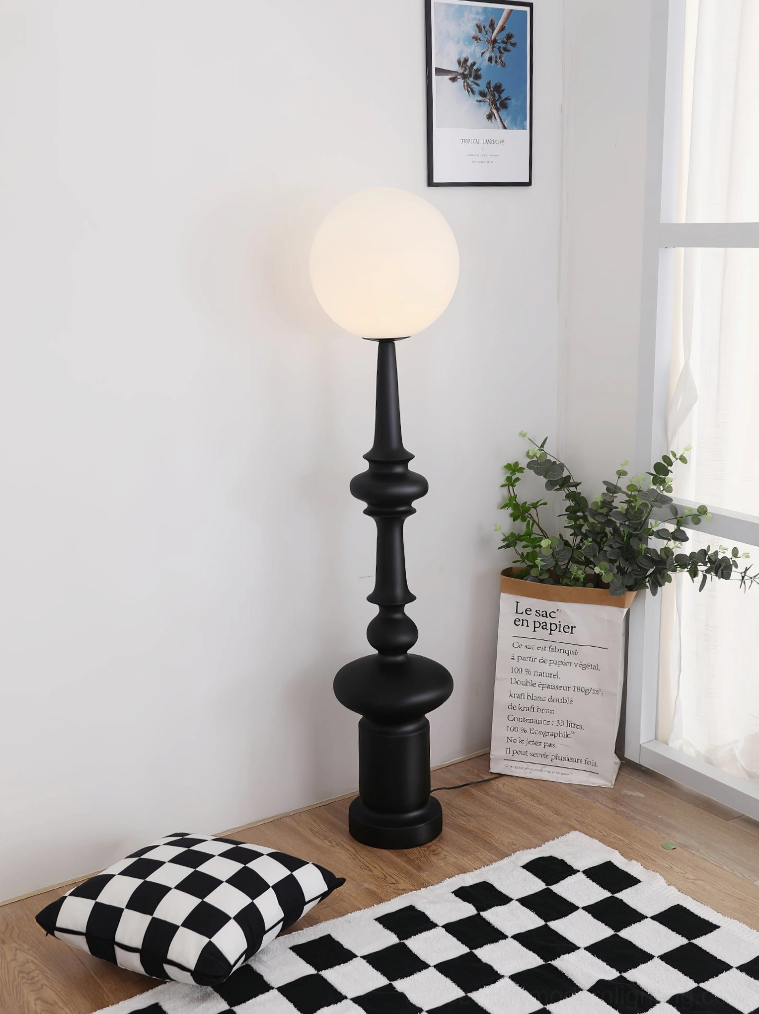 Melrose mid-century modern floor lamp Scandinavian interior design minimalist aesthetic