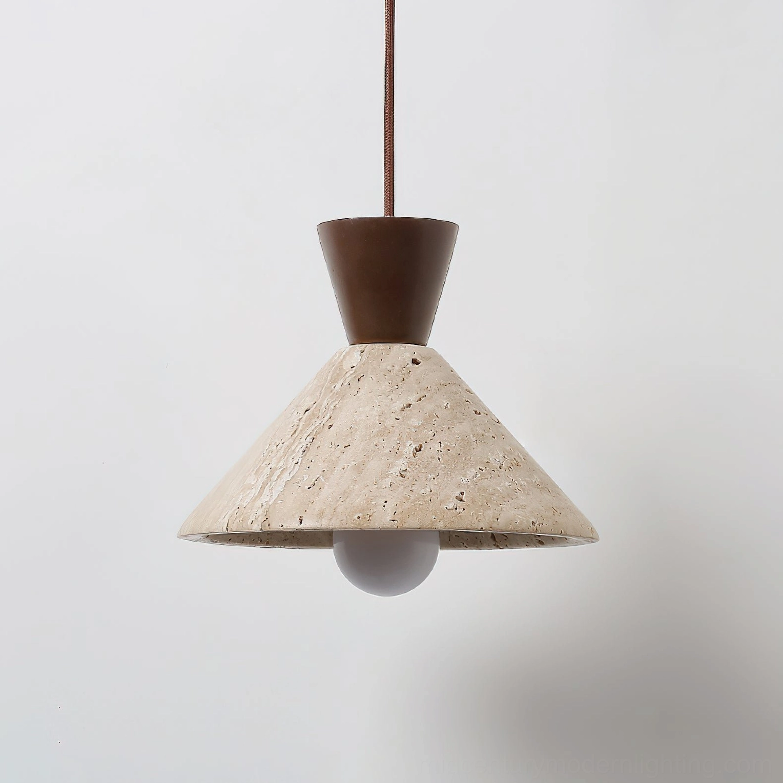Menra japandi pendant light white wood finish variant scandinavian minimalist style