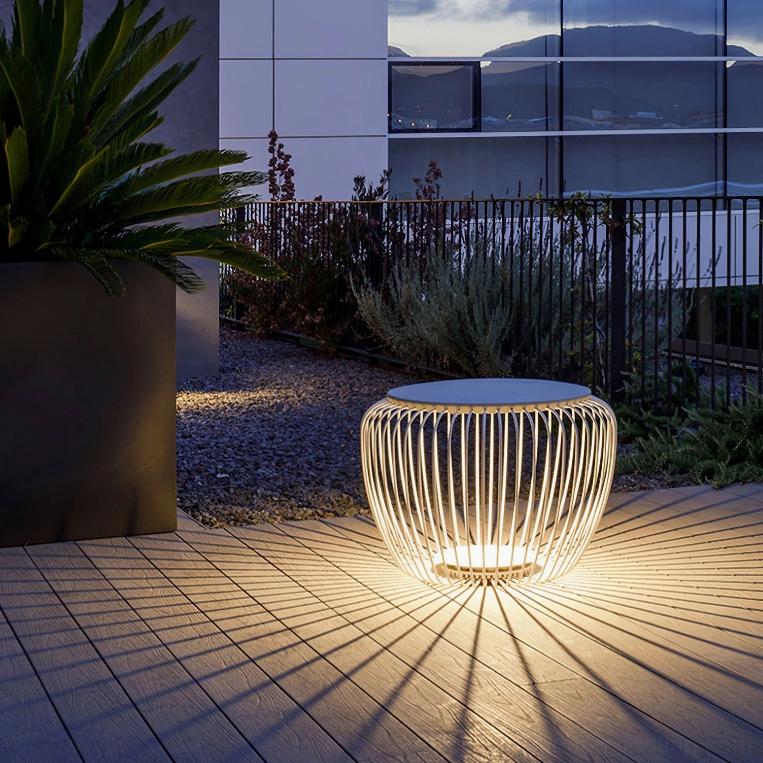 Meridiano table light black finish radial metal frame contemporary design accent