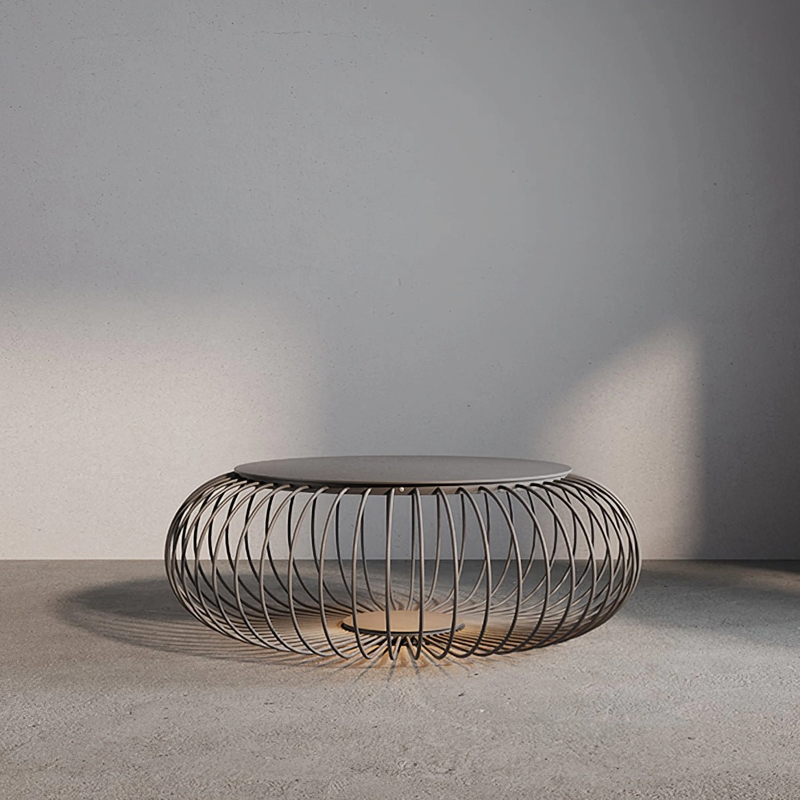 Meridiano table lamp geometric wire structure contemporary sculptural lighting