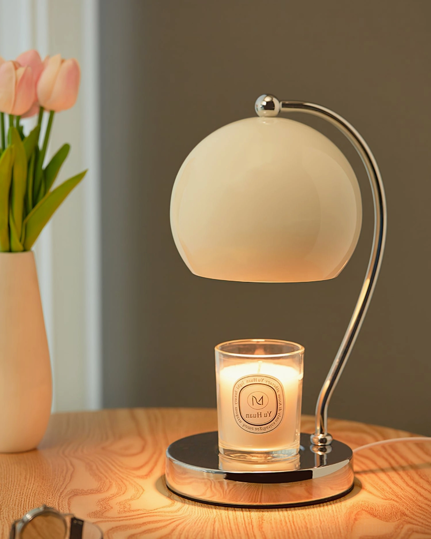 Retro globe lamp with metal frame versatile color options home decor accent