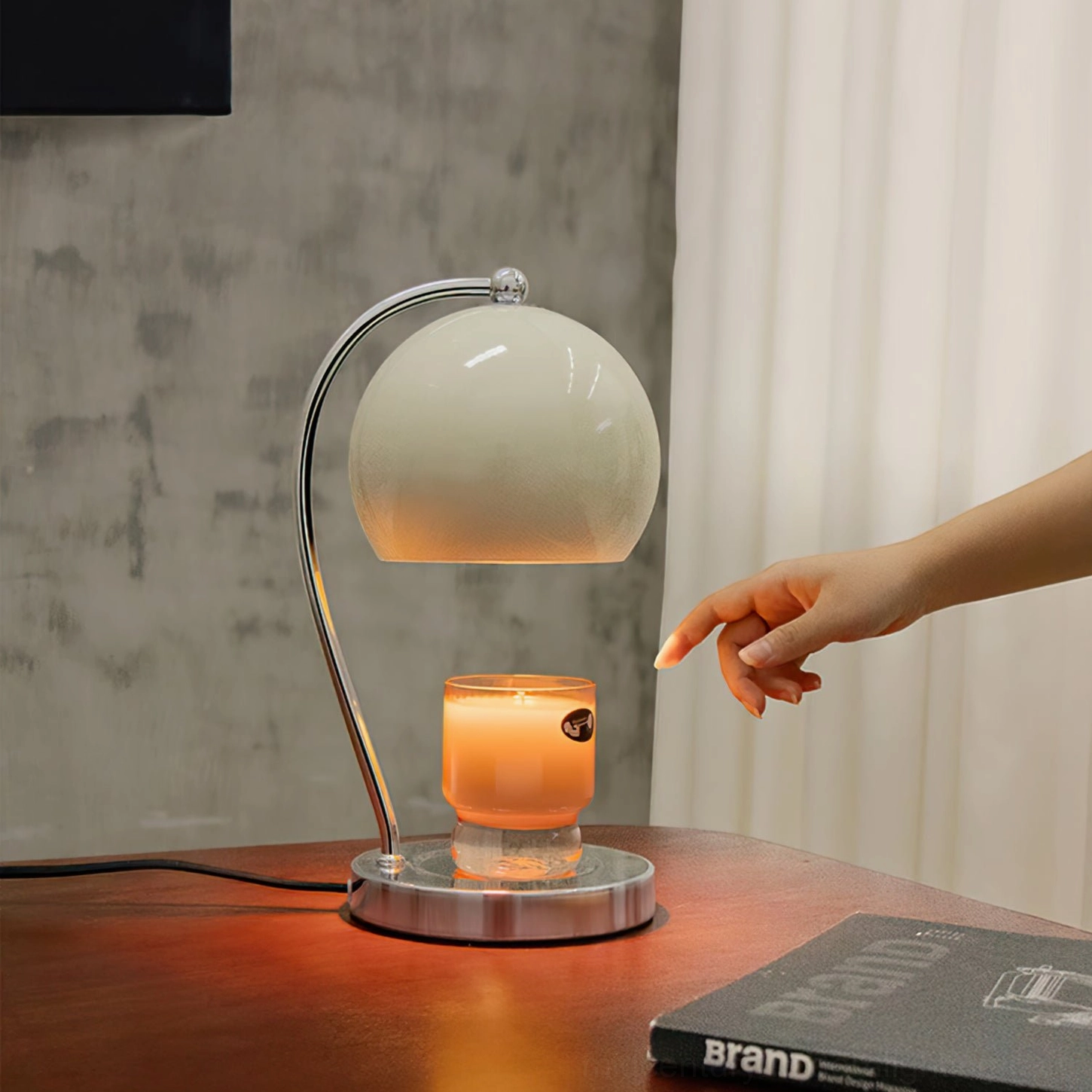 Retro sphere lamp close-up glass globe craftsmanship premium materials quality