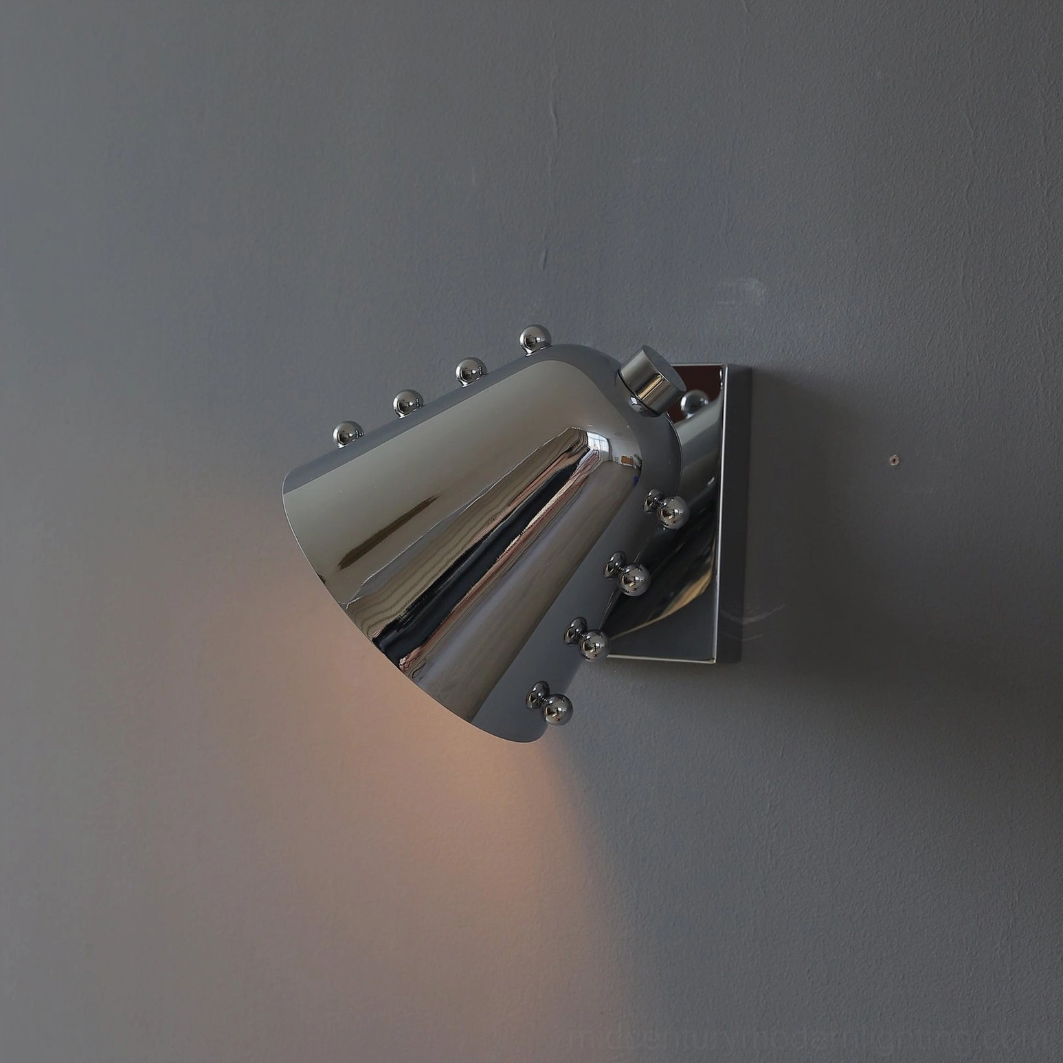 Mid-century modern wall lamp pair arrangement showing symmetrical design composition