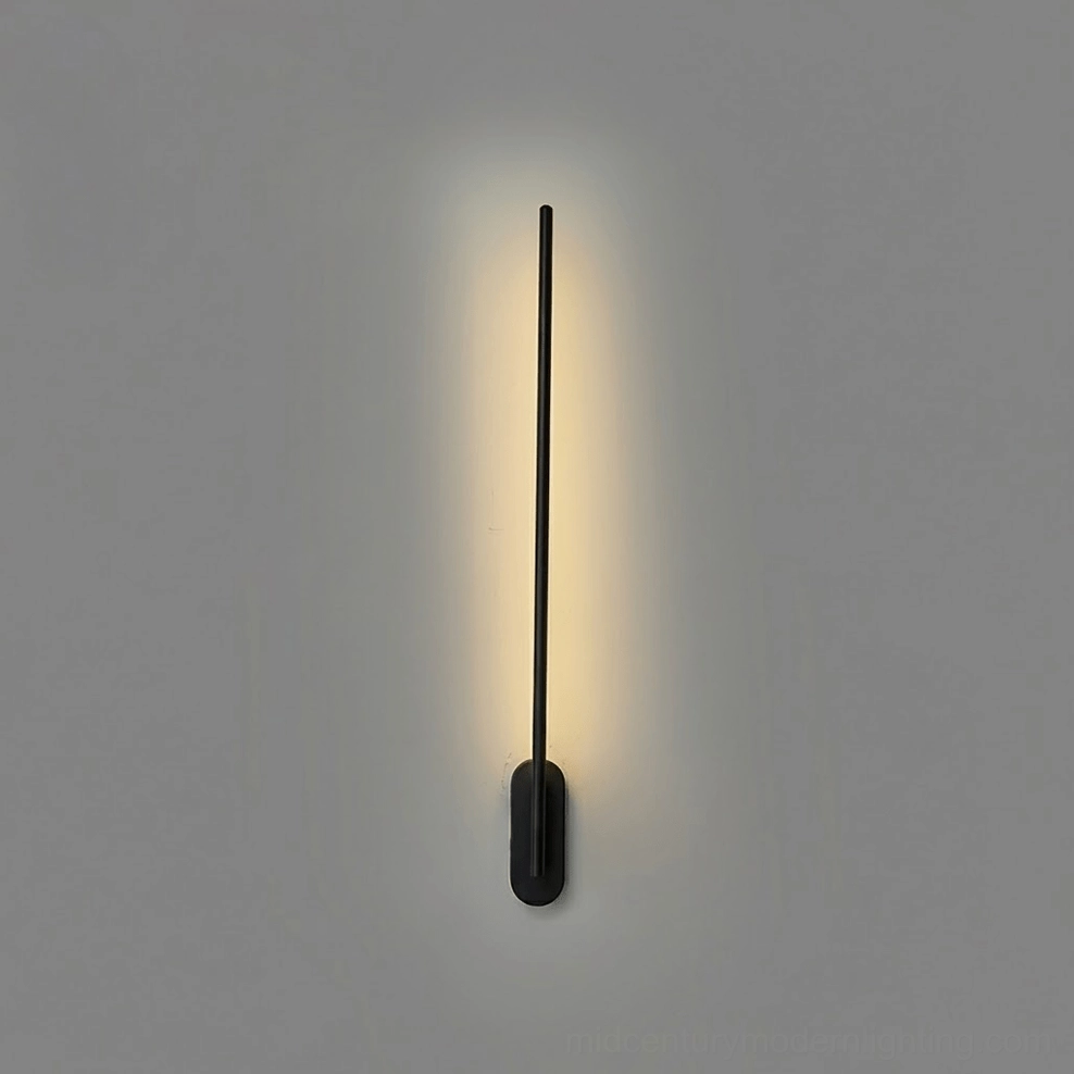 Mid-century modern linear brass sconce contemporary wall lamp
