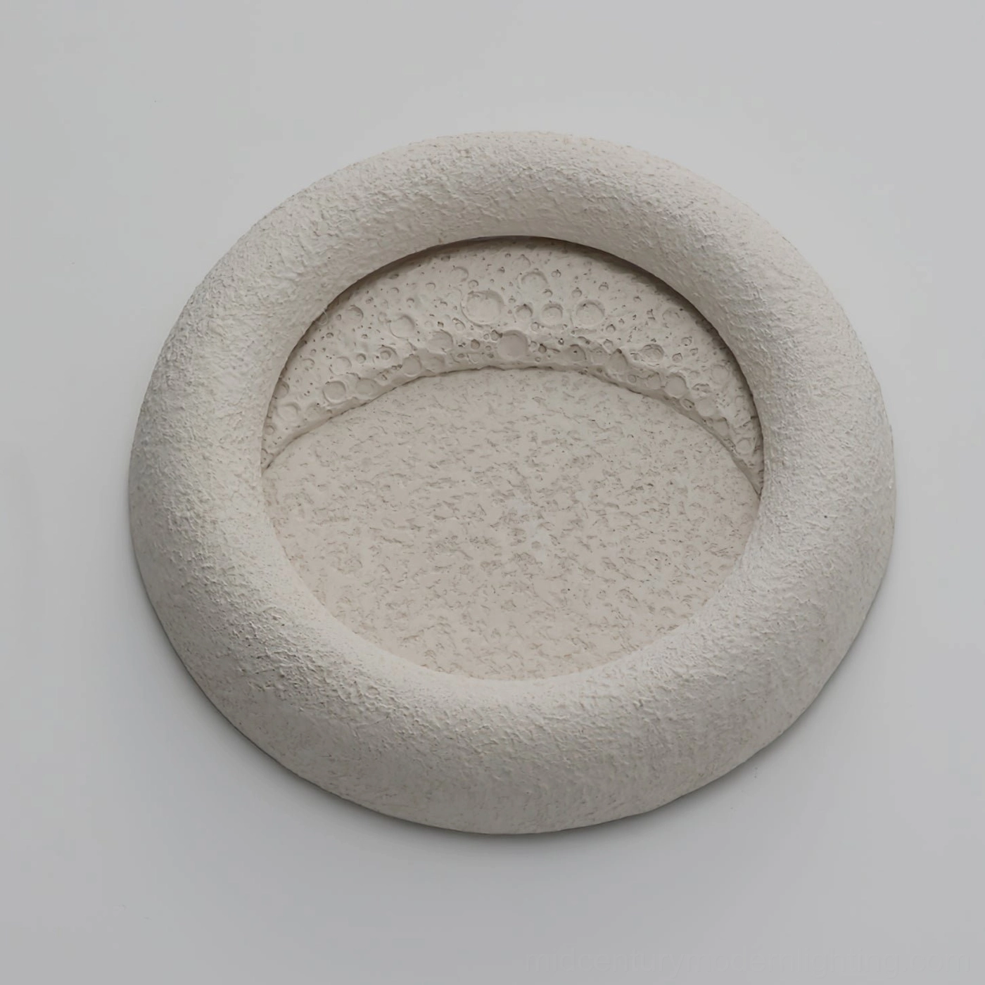 Mid-century modern moon lamp with integrated LED technology and remote dimming control feature