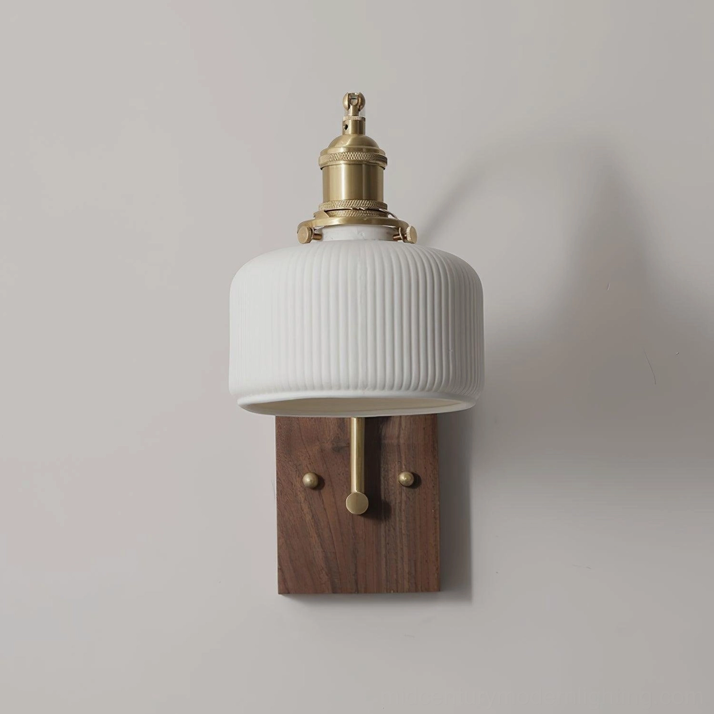 Full view mid-century modern wall lamp in room setting showing design integration with contemporary interior