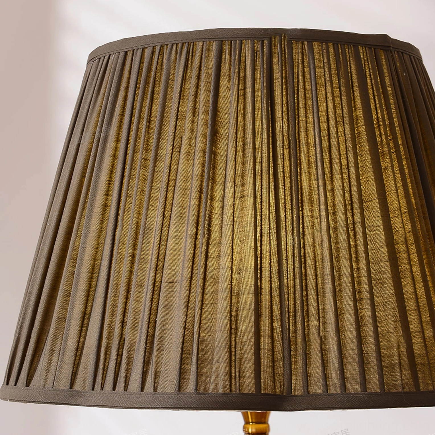 Mid-Century Modern Floor Lamp with warm ambient light and side table in vintage corner