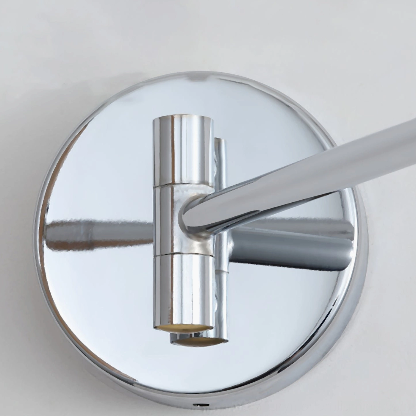 Milena adjustable sconce with wood finish mounted in modern minimalist bedroom, accent lighting for reading nook