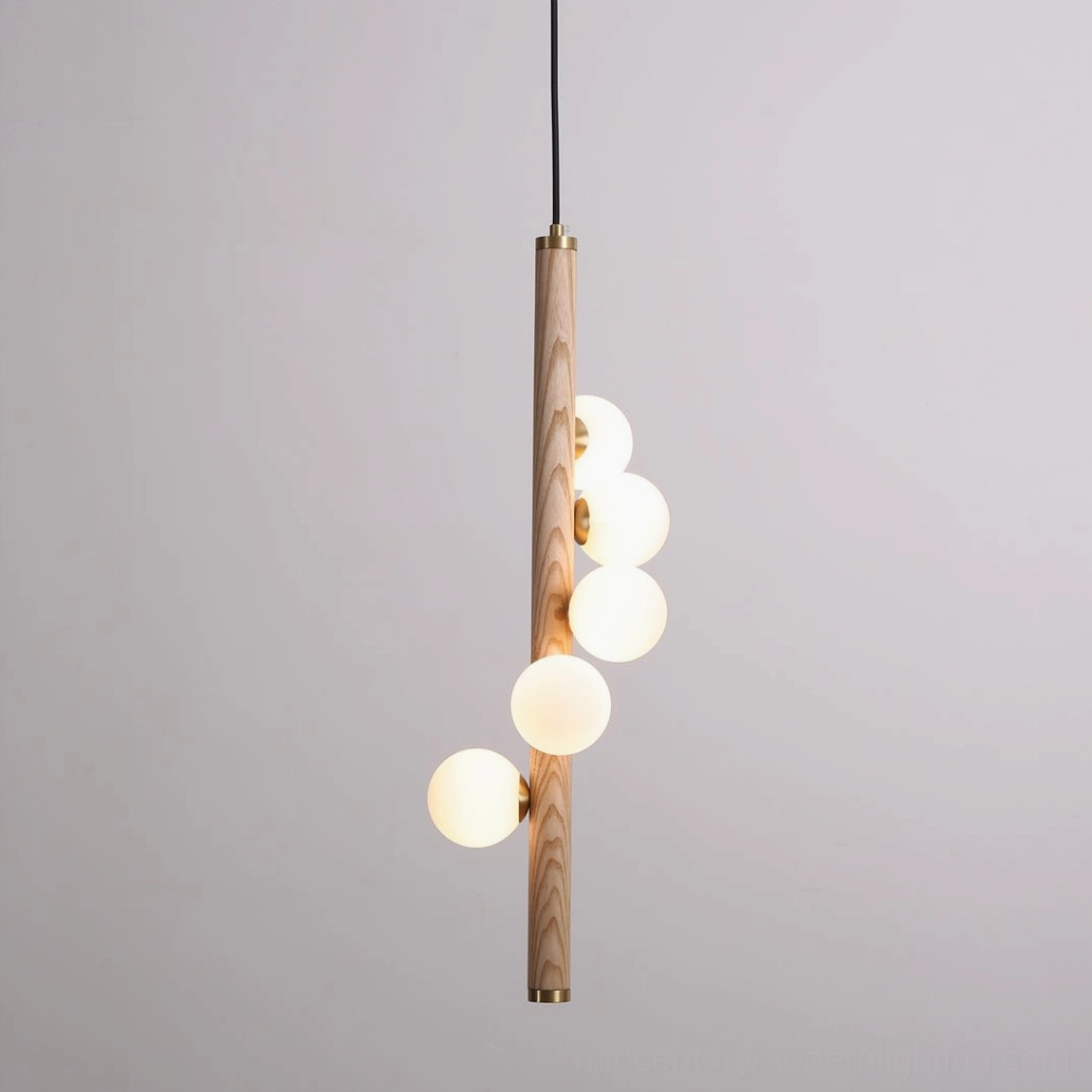 Miller pendant light multiple bulbs configuration, frosted glass globes creating layered lighting effect