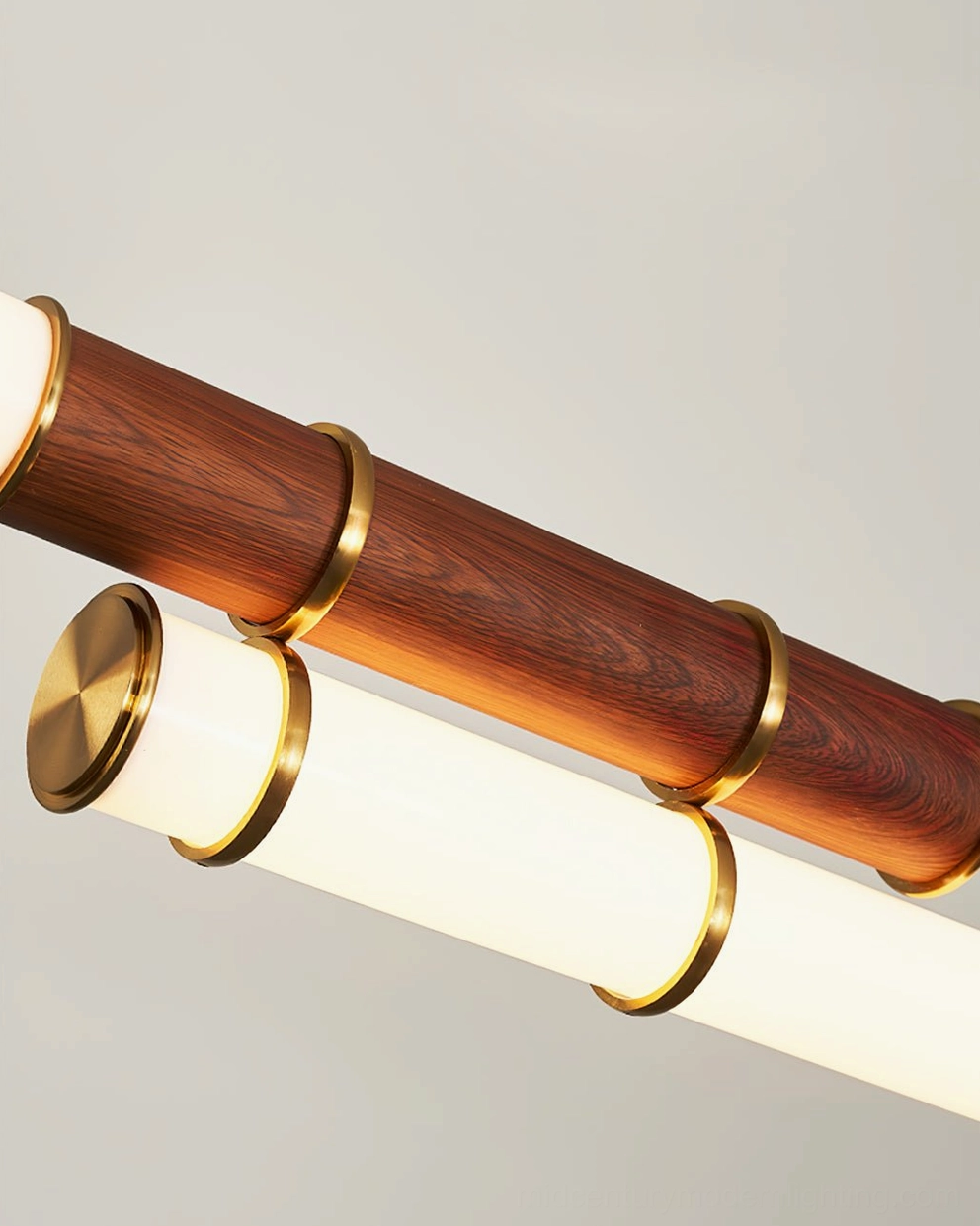 Mini Endless Double pendant installation guide showing mounting hardware and ceiling connection points