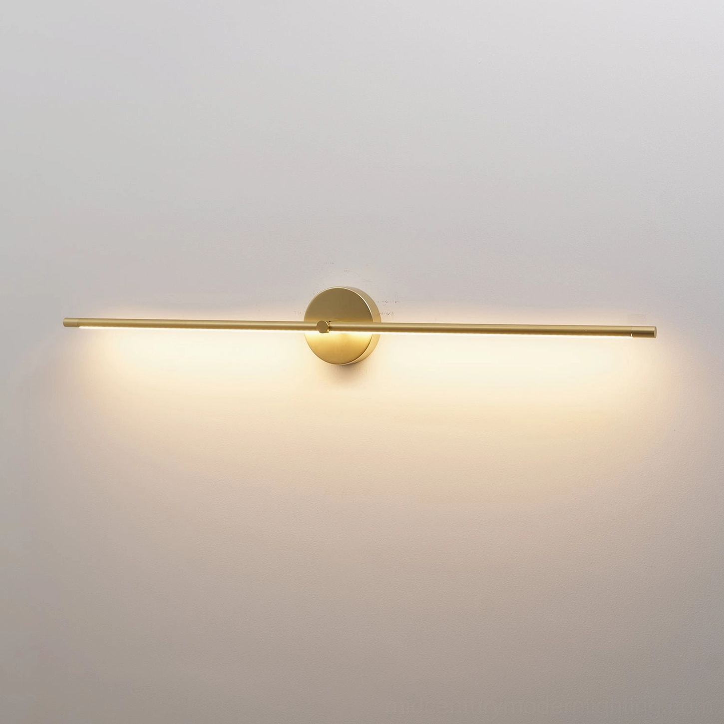 Minimalist linear wall lamp design with sleek metal construction and integrated LED