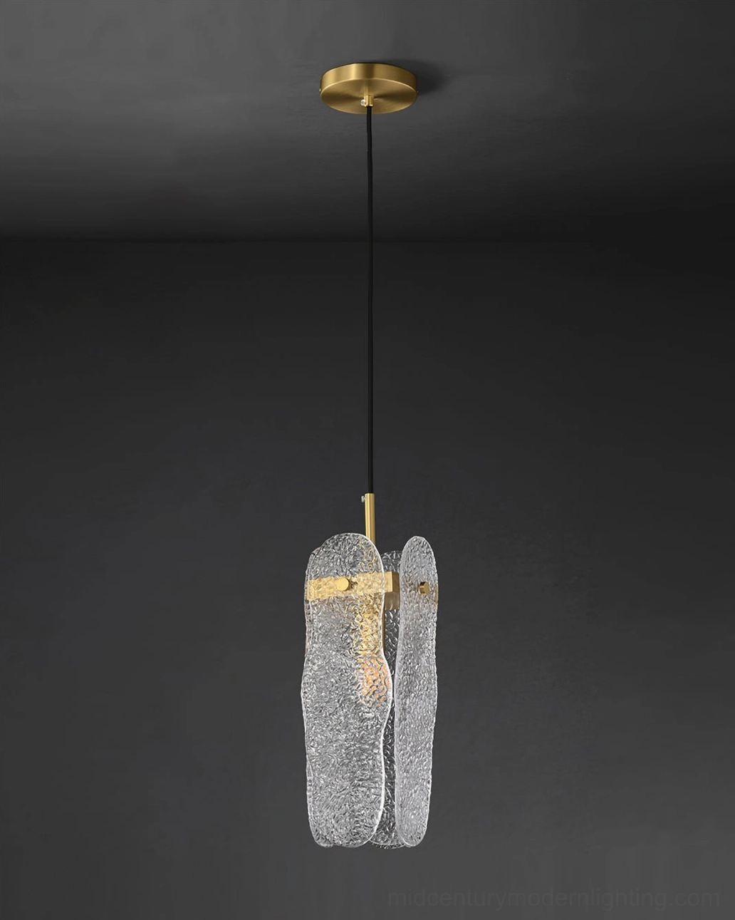 Minimalist pendant lamp contemporary interior design sculptural accent