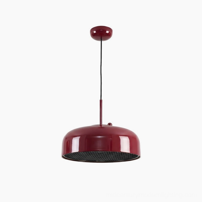Misha burgundy red dome pendant light jewel tone industrial modern design