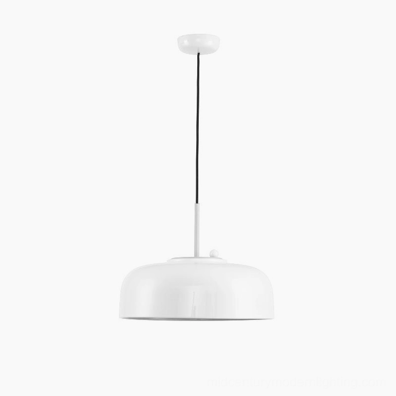 Misha white dome pendant light modern minimalist architectural fixture