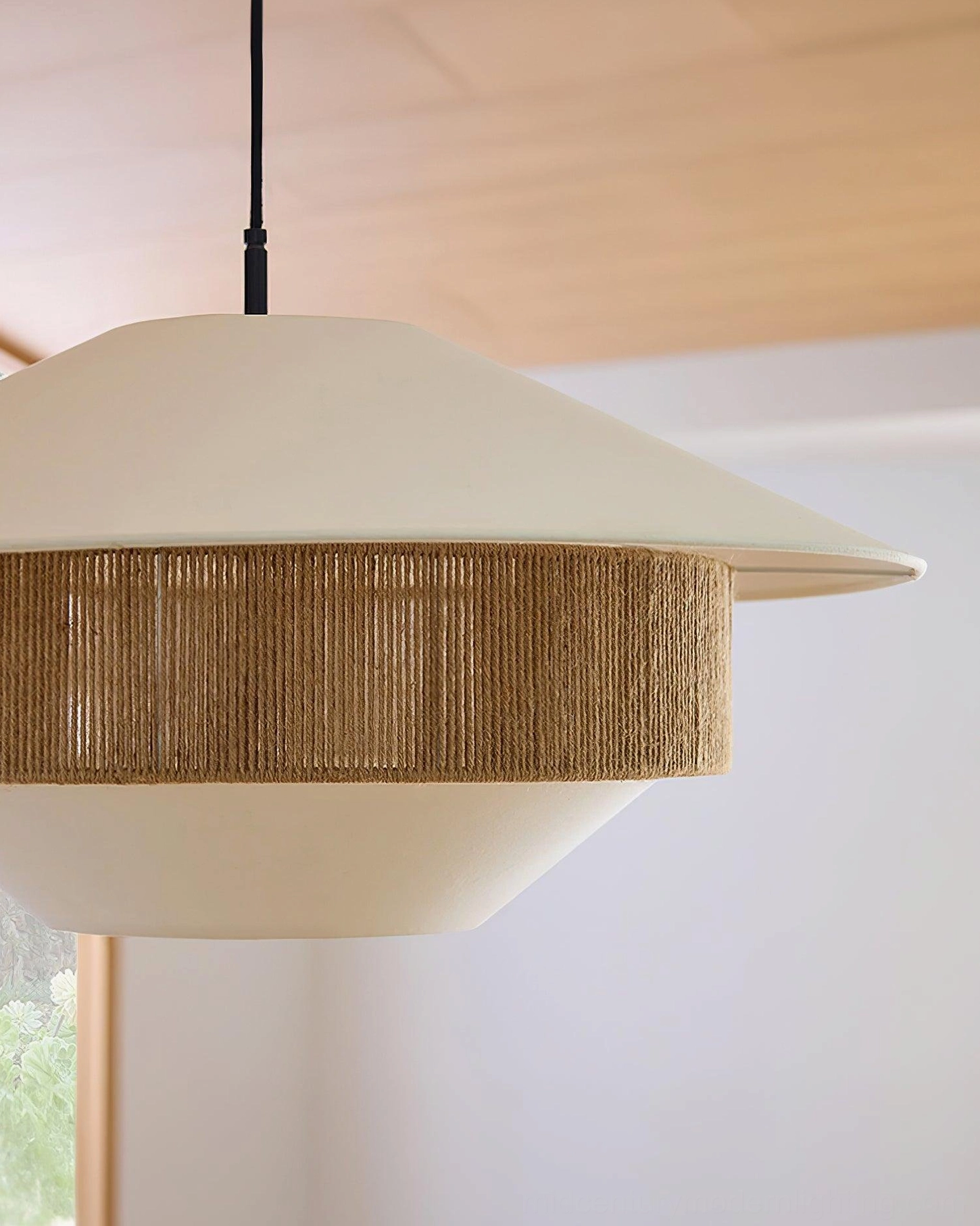 Mixed woven pendant light large size suspended for statement lighting effect