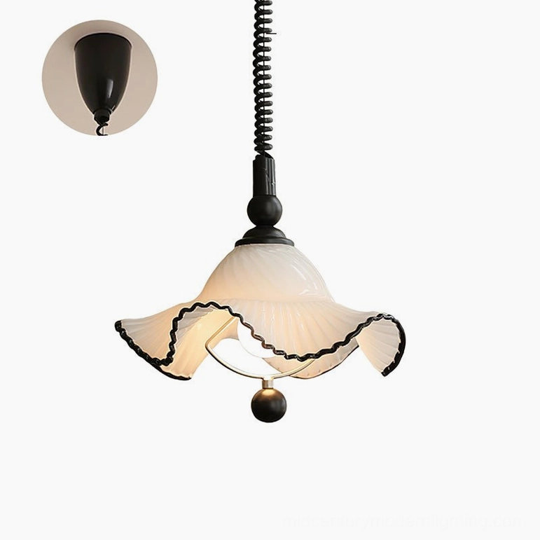 Mobo Pendant Light white chrome black finish - 11 inch diameter 12.6 inch height product display