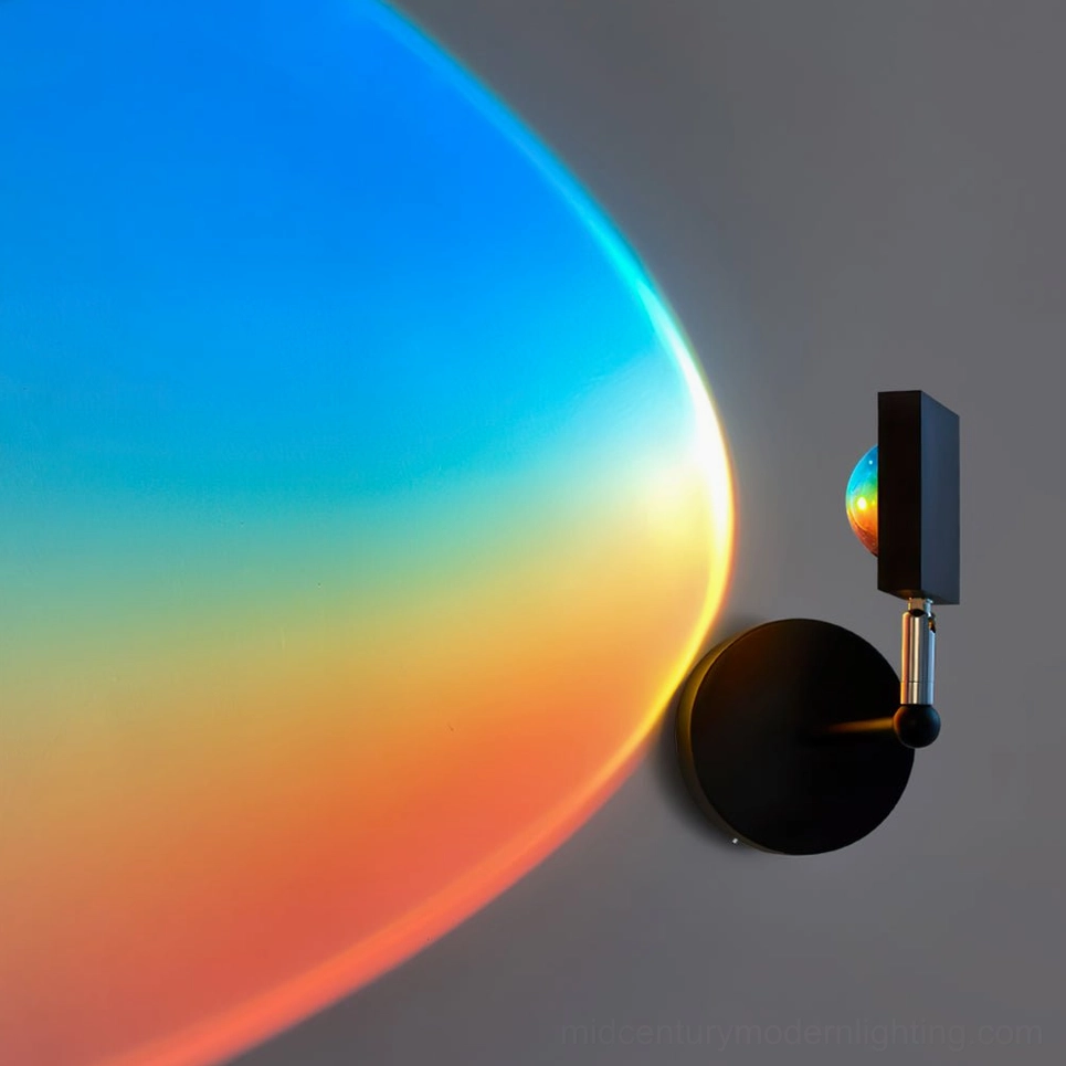 Sunset Halo Model A black Horizon projection artistic sky gradient wall light