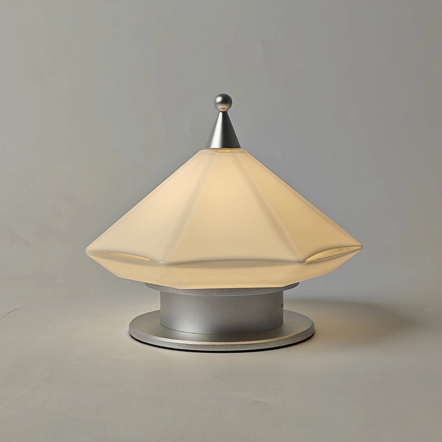 Model A compact tiered cone LED table lamp 6.1-inch height perfect for bedside and small spaces