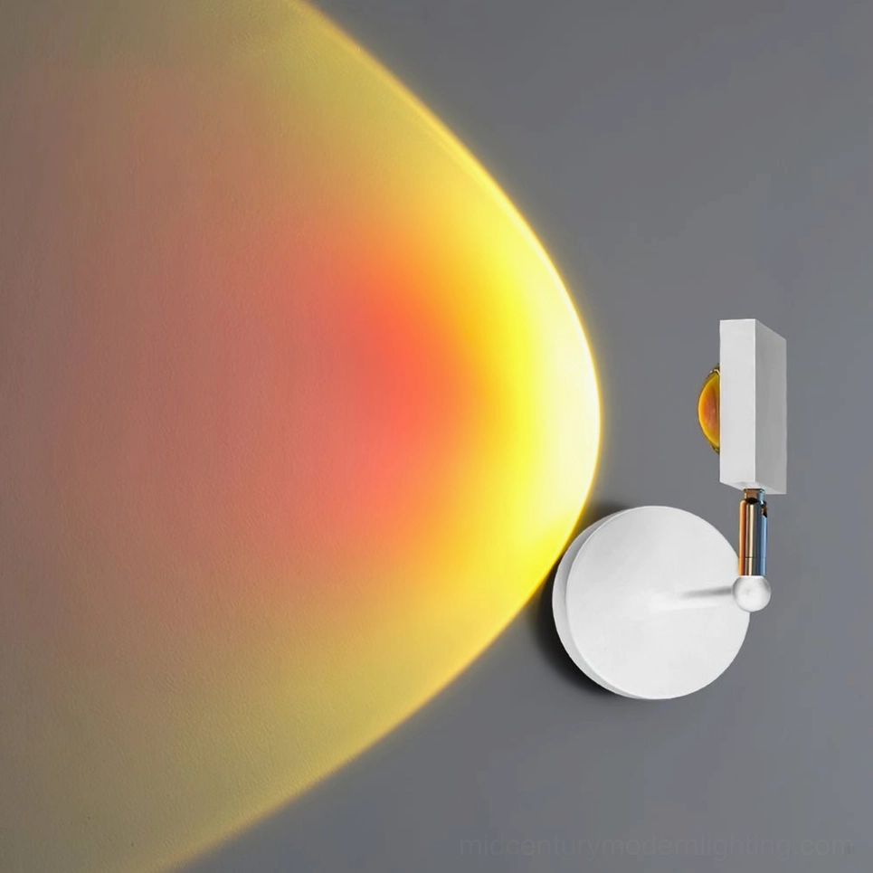 Sunset Halo Model A white Sunset Red projection warm amber circular halo