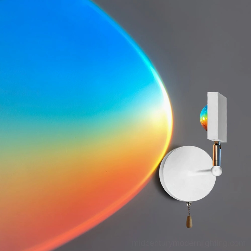 Sunset Halo Model B white body Horizon projection pull switch dual-tone light