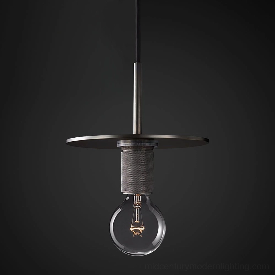 Model C tall brass pendant lamp - mid-century modern statement piece