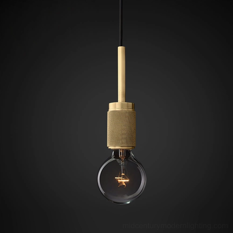 Model D matte black pendant light - contemporary mid-century style
