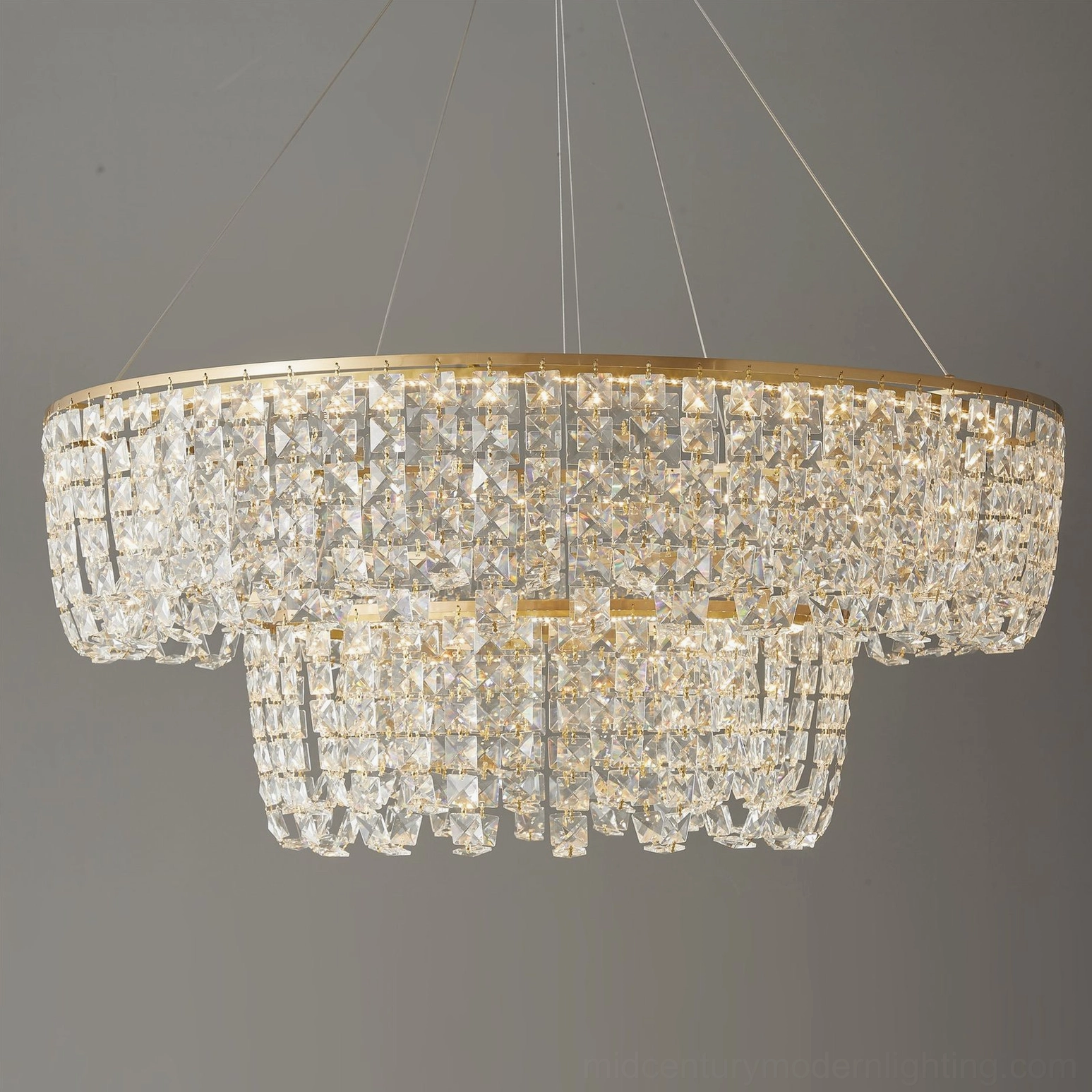 Modern brass crystal chandelier contemporary home decor styling and placement inspiration