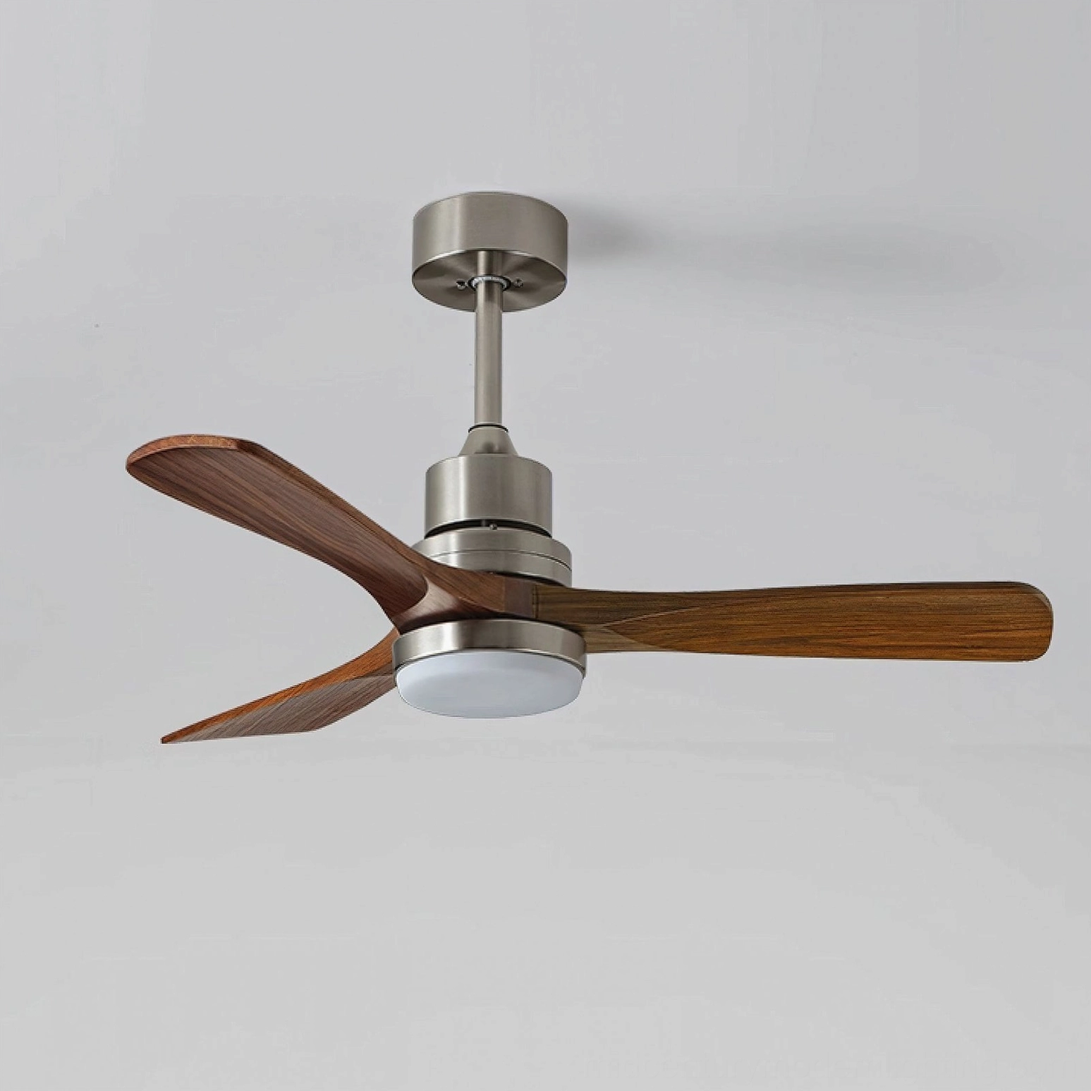Modern ceiling fan light fixture in various interior design scenarios, transitional and contemporary room applications