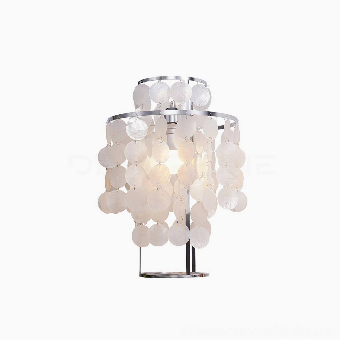 Contemporary paper table lamp design for mid-century modern interior styling reference
