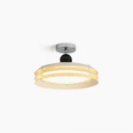 Moers geometric semi-flush ceiling lamp top-down view showing dual-layer circular design with clean minimalist finish