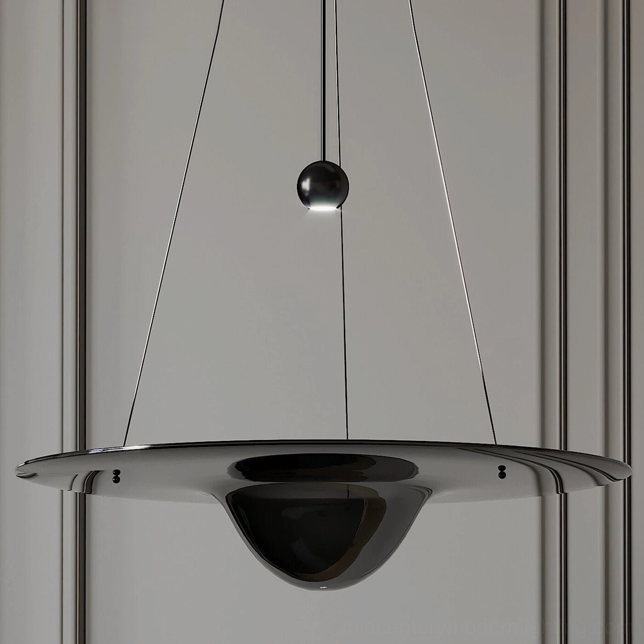 Momento pendant light 30cm small size fixture showing refined proportions for standard ceiling heights
